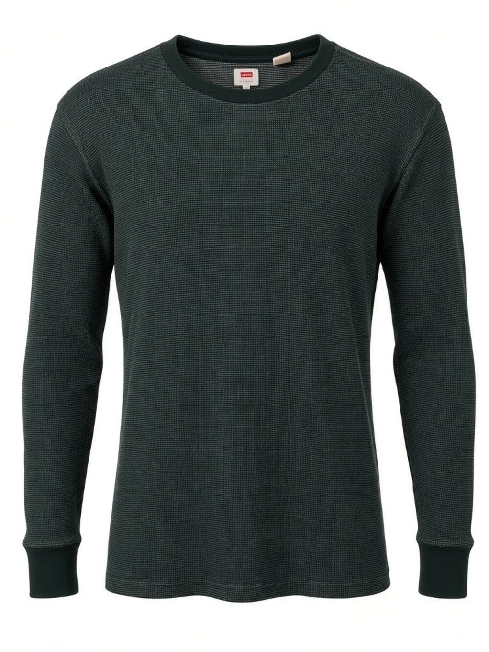 Levi's Dark Green Waffle Knit Long Sleeve Thermal Shirt Size XL